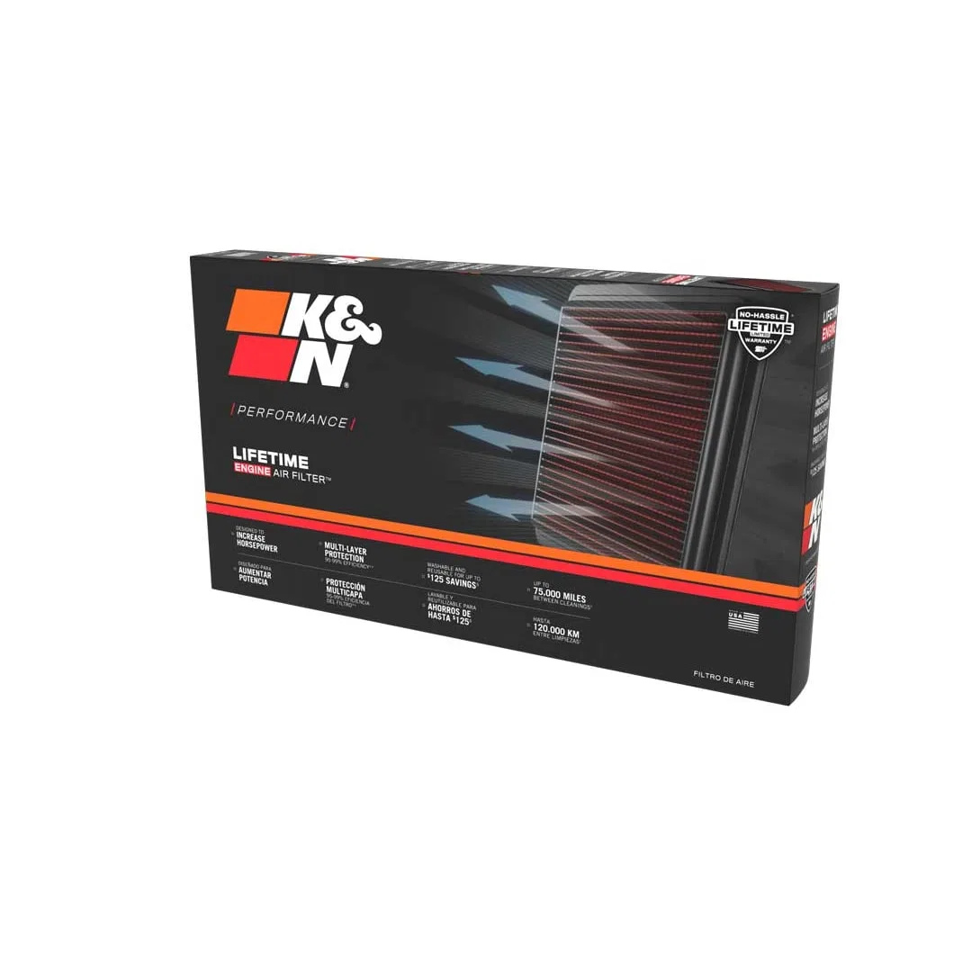 33-5148 – K&N FILTER Air Filter, Washable Red Cotton Gauze Panel - view 3